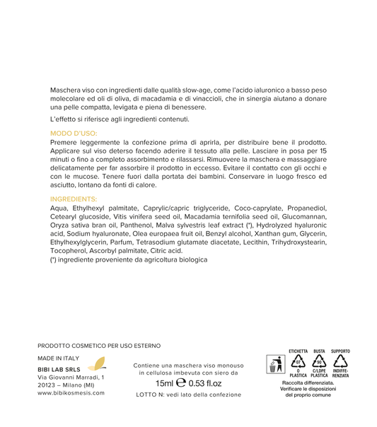 Maschera Bellezza senza tempo-Slow Age